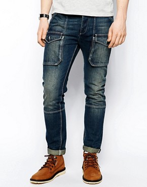 ASOS Slim Jeans With Cargo Engineered Styling 