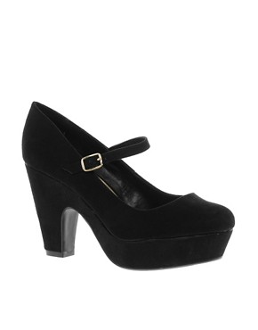 Image 1 of New Look Riddle Black Heeled Shoes