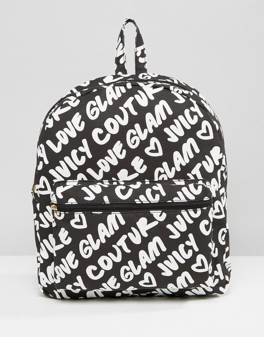 Рюкзак с граффити Juicy Couture - Черный