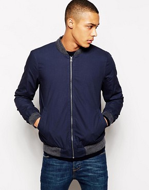 New Look Bomber Jacket With Contrast 