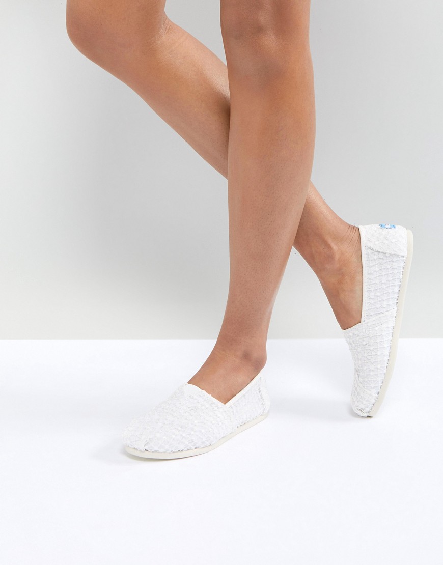 Imagen principal de producto de Zapatos de encaje de croché en blanco de TOMS - Toms