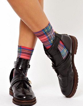 Image 2 of ASOS Printed Tartan Ankle Socks