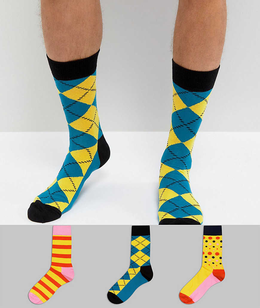 3 пары носков HS By Happy Socks - Мульти