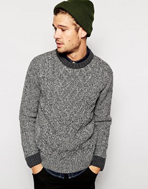 River Island Jumper in Cable Knit 