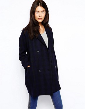 Купить Oversize-пальто в клетку Just Female недорого в интернет-магазине ASOS