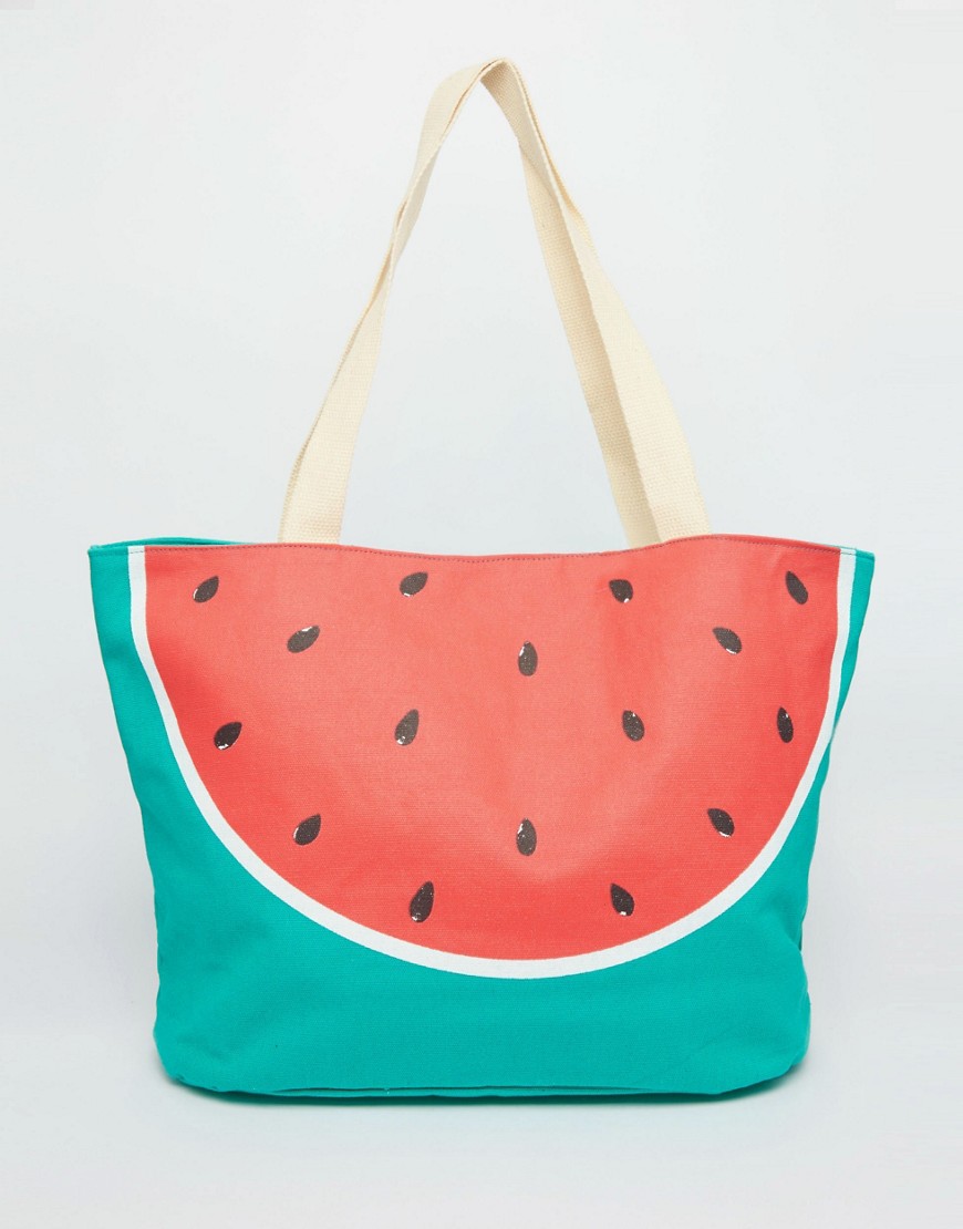 South Beach Watermelon Beach Bag - Watermelon
