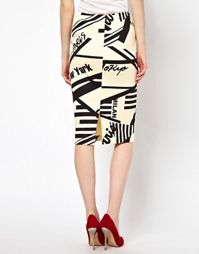 Image 2 of Sonia by Sonia Rykiel Graphic Print Jersey Skirt