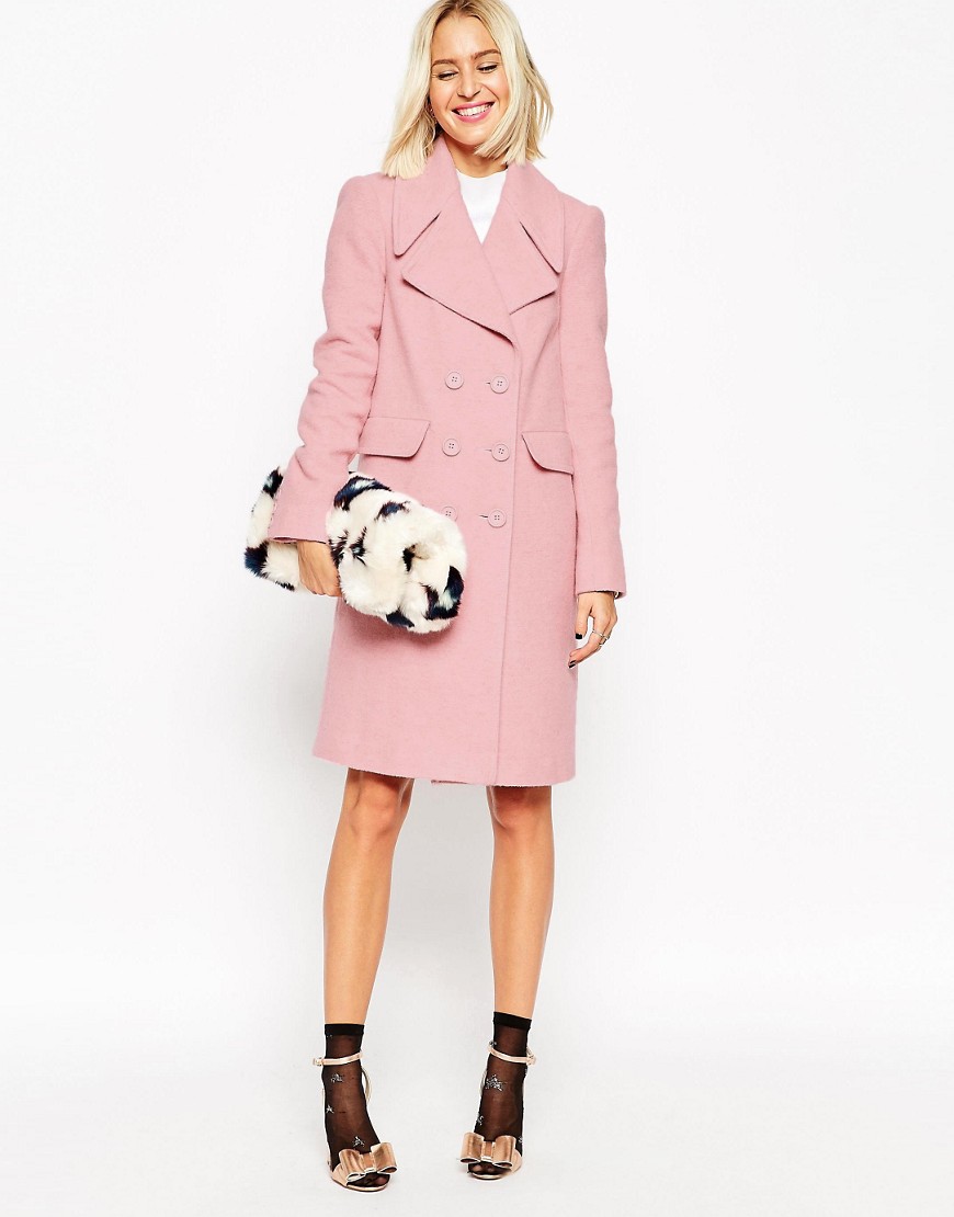 Image 1 of ASOS Coat With 60's Collar