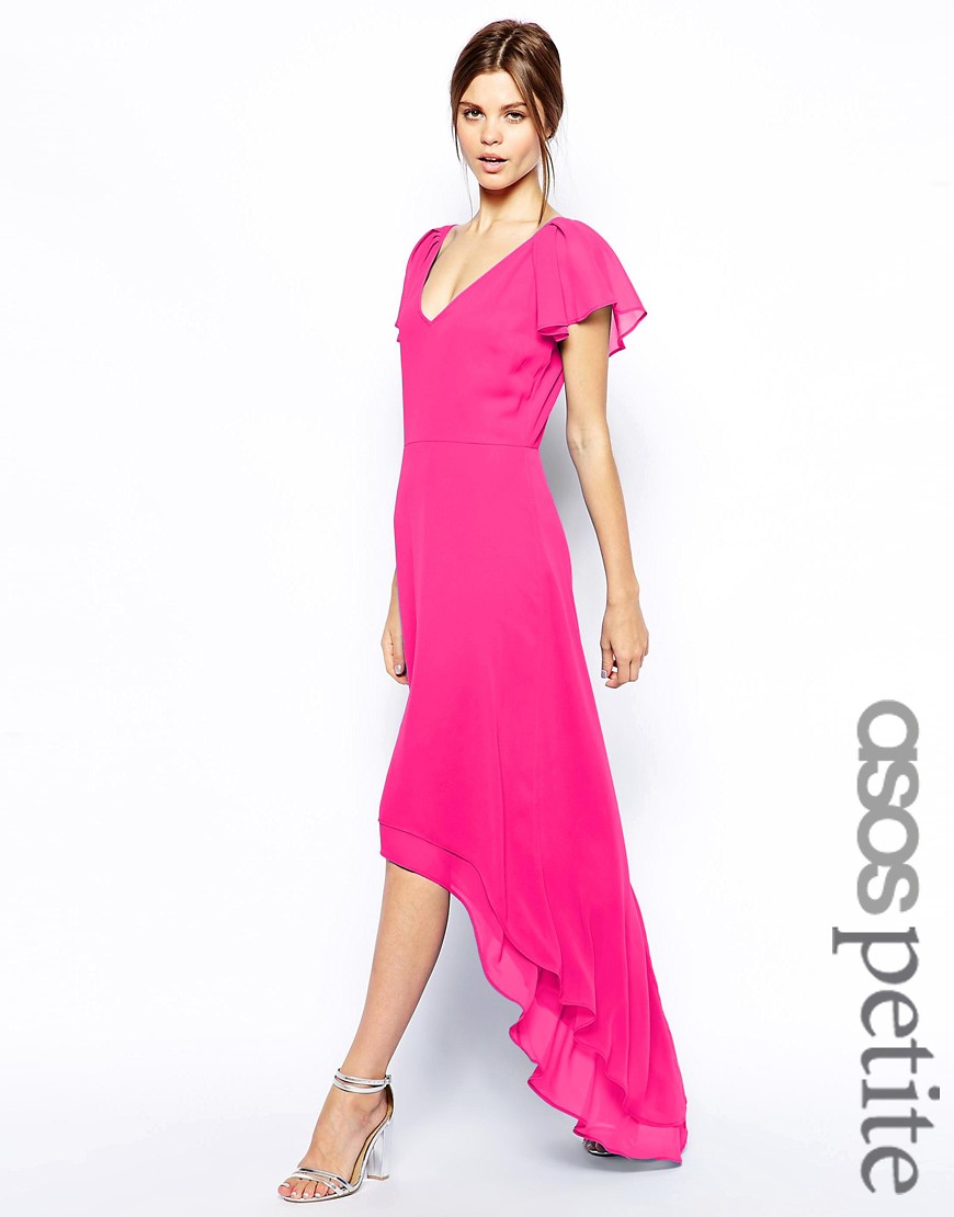 ASOS Petite | ASOS PETITE Ruffle Sleeve Maxi Dress at ASOS