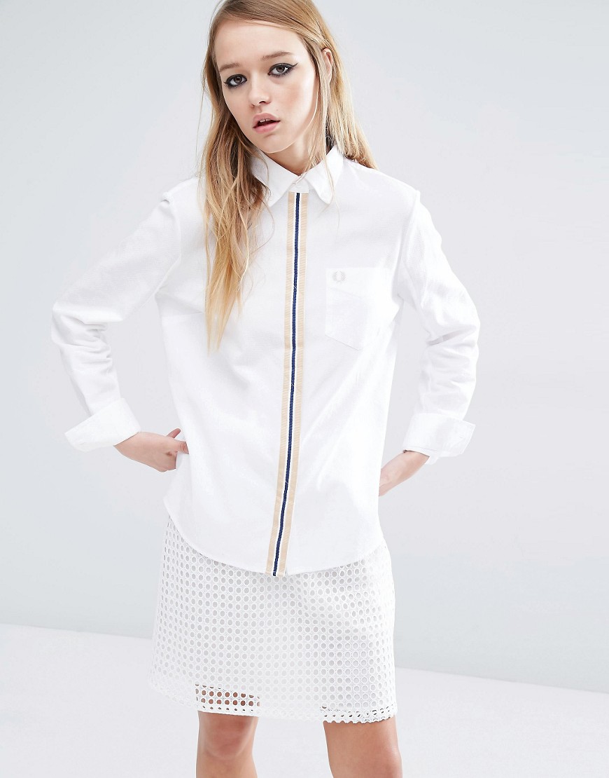 Image 1 of Fred Perry Boyfriend Shirt With Tipped Placket