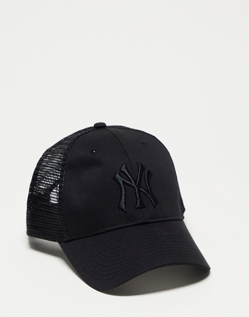 47 MVP MLB NY Yankees unisex baseball trucker hat in triple black