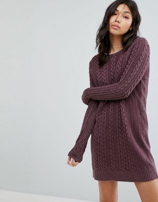 Abercrombie & Fitch Cable Knit Sweater Dress