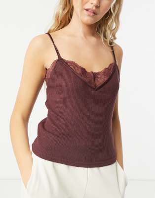 Abercrombie & Fitch cozy coordinating pajama shorts in burgundy - Click1Get2 Deals