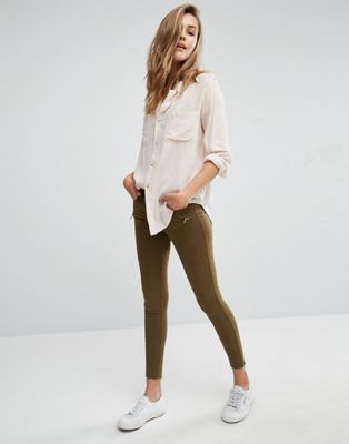 Abercrombie & Fitch Low Rise Skinny Pants With Zips