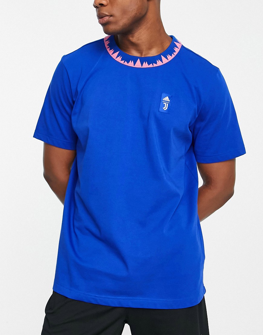 adidas Football Juventus FC logo t-shirt in blue