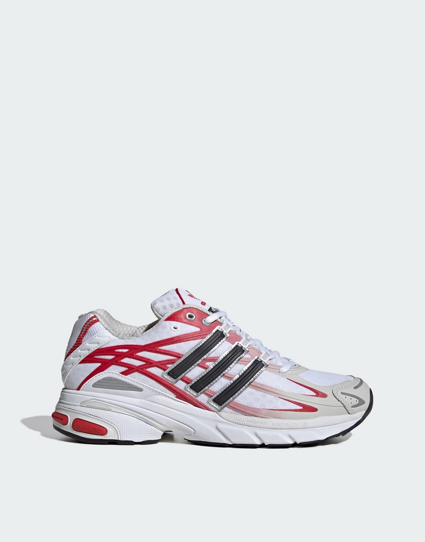 adidas Originals Adistar cushion 3 trainers in white and red