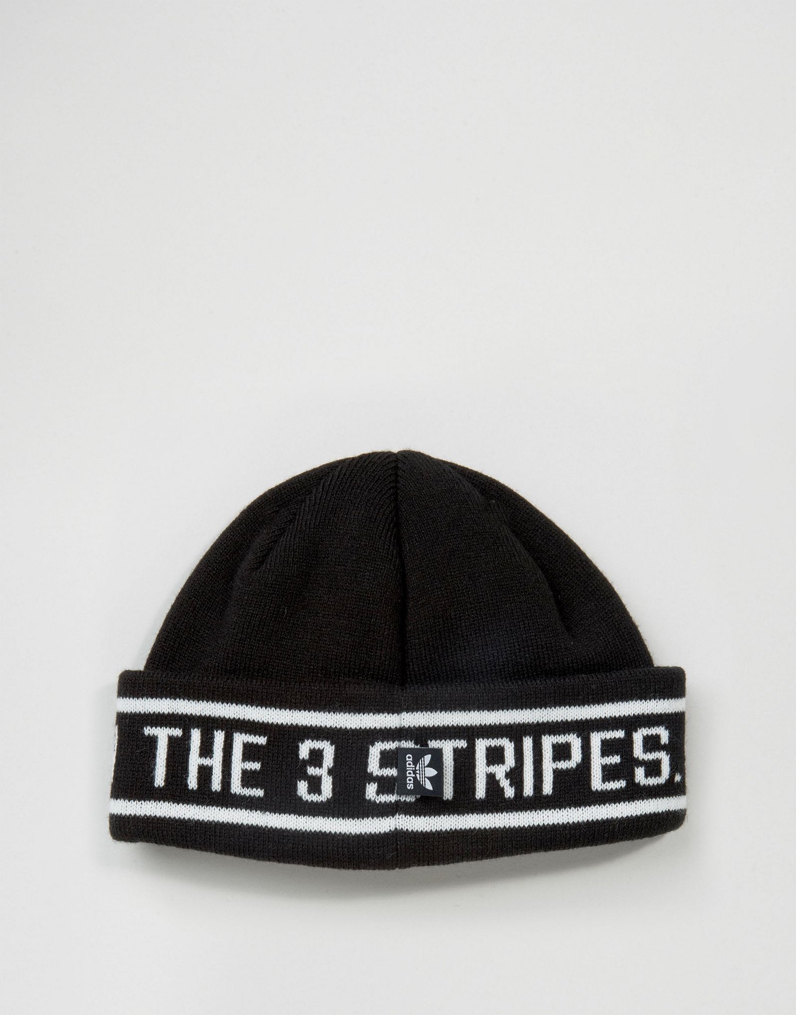adidas Originals Beanie With Taping In Black AY9078