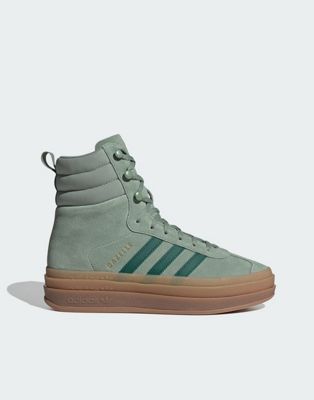 high top Gazelle trainers in green