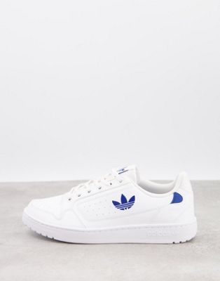 NY 90 trainers in white with blue logo