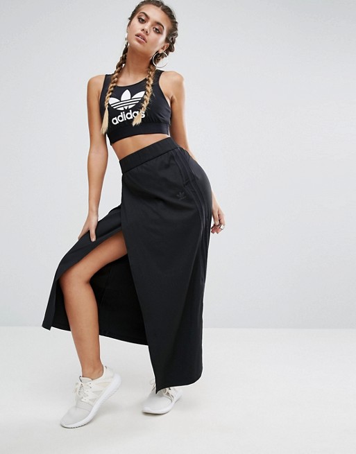 Adidas | adidas Originals Ribbed Wrapover Maxi Skirt