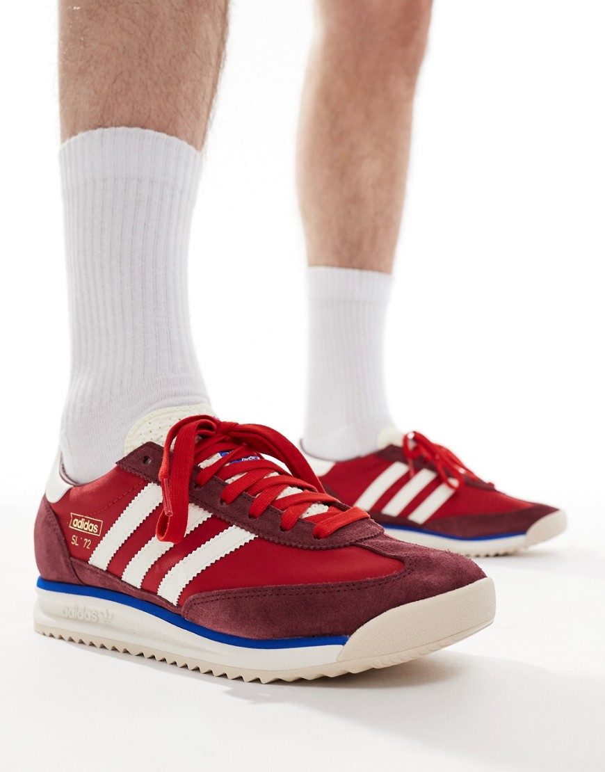 adidas Originals SL 72 RS trainers in red and white-Multi