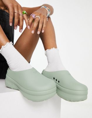 Stan mules in sage green