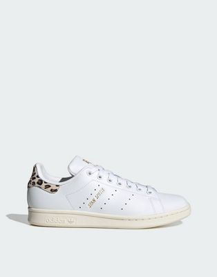 Stan Smith trainers in white and leopard