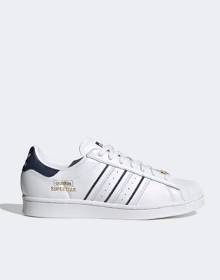Superstar trainers in  white and charcoal