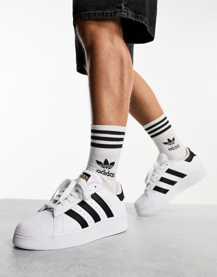 adidas Originals Superstar XLG trainers in white & black
