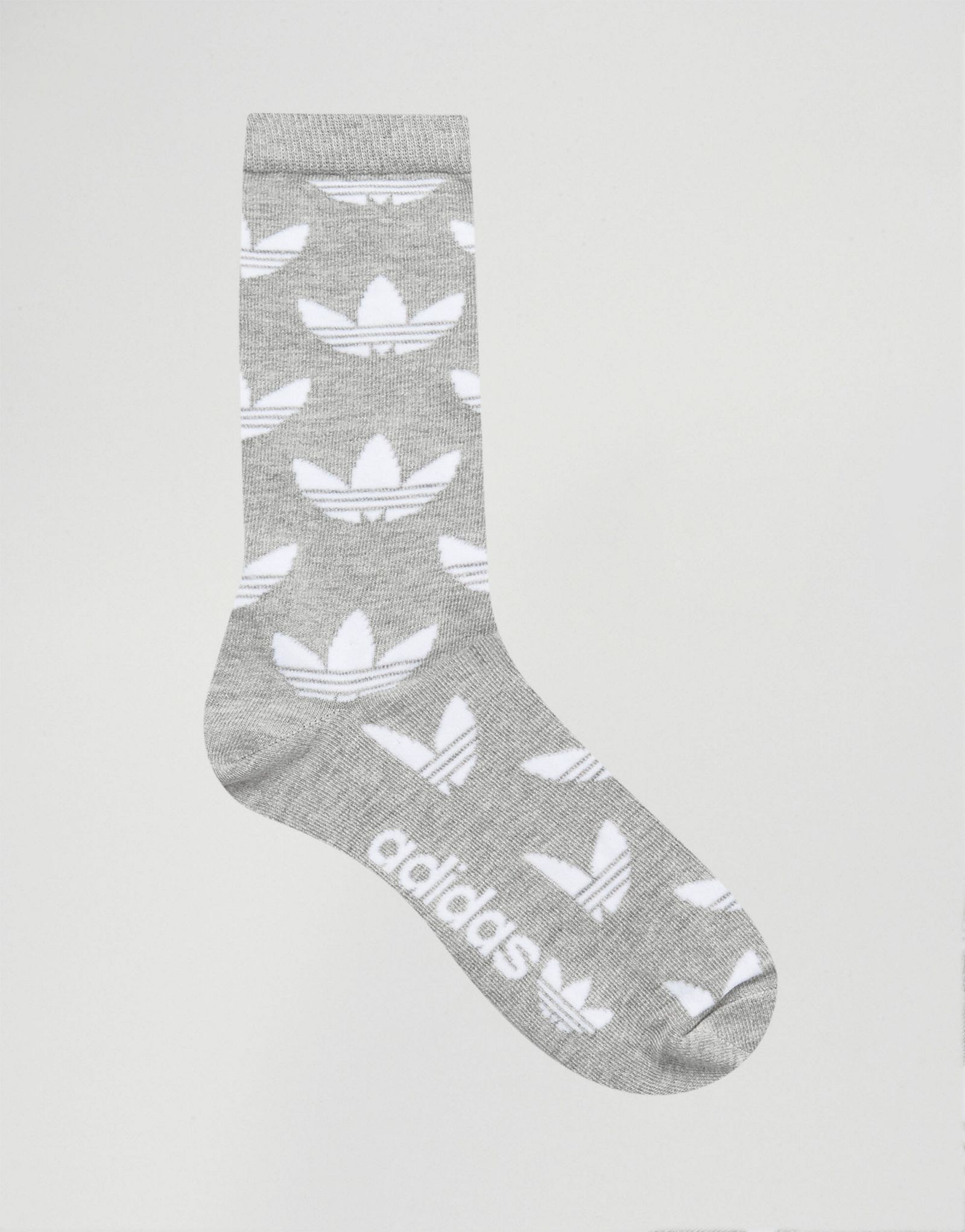 adidas Originals Thin Crew Sock In Grey Heather AZ0163