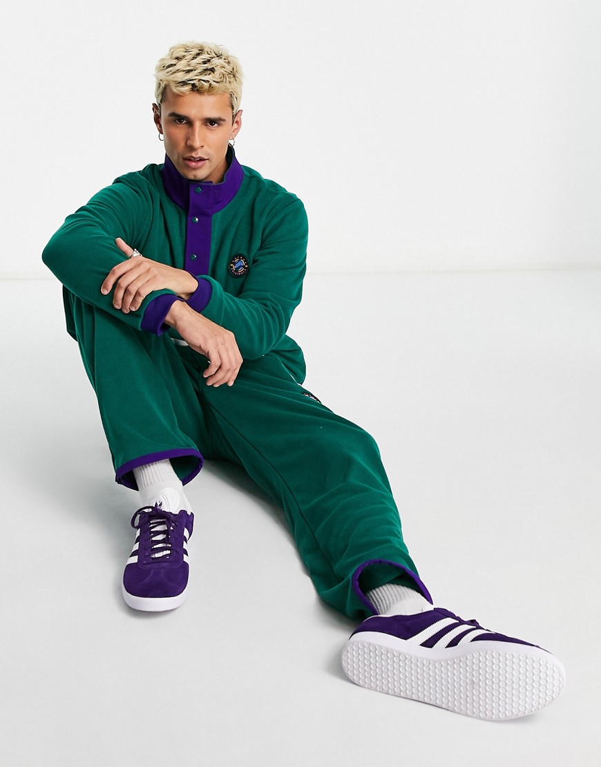 adidas Originals ’Wander Hour’ fleece pant in dark green