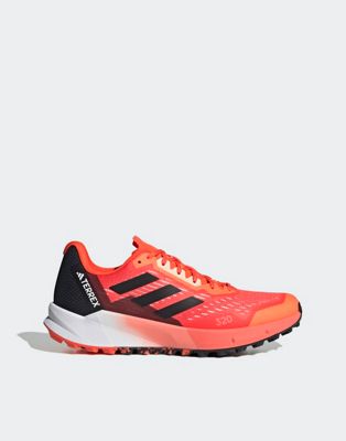adidas outdoor Terex trainers in orange and black