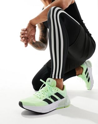 adidas Running Questar 2 trainers in green and black