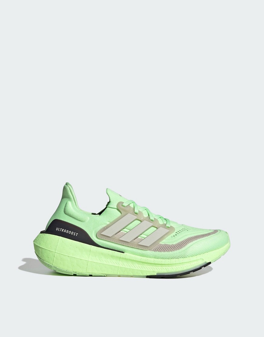 adidas Running Ultraboost light trainers in neon green-Multi