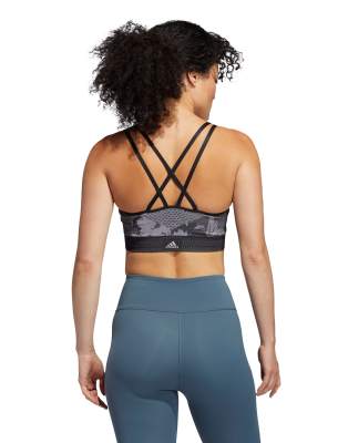 Adidas Training light support sports bra in gray - Click1Get2 Black Friday
