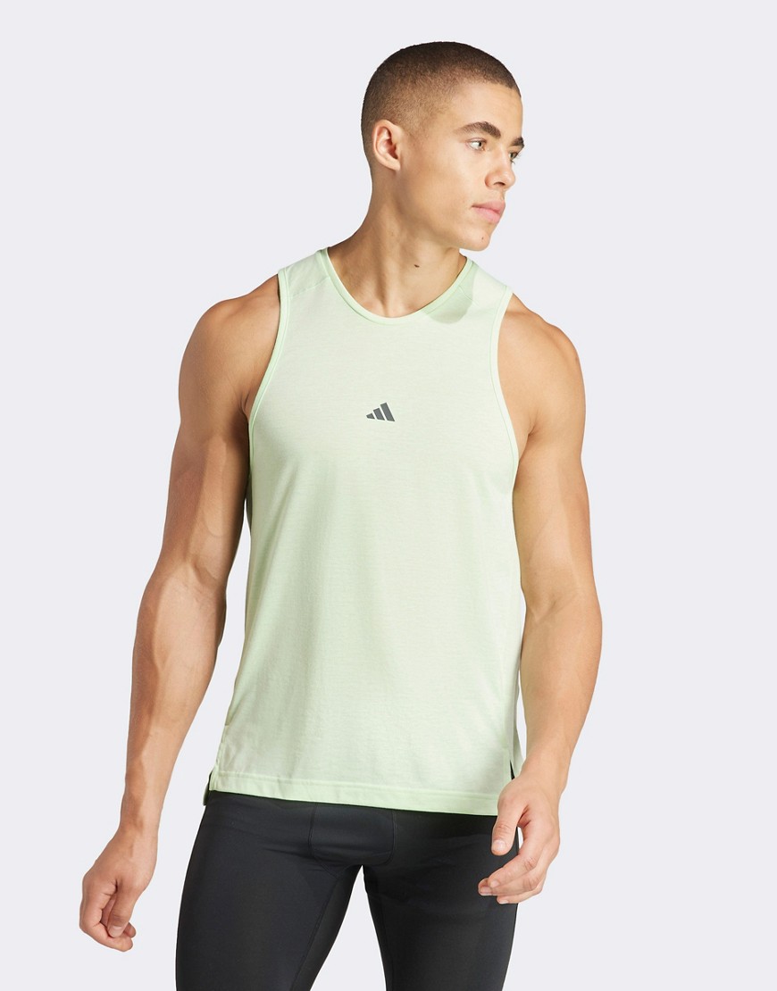 adidas Training yoga tank vest in green