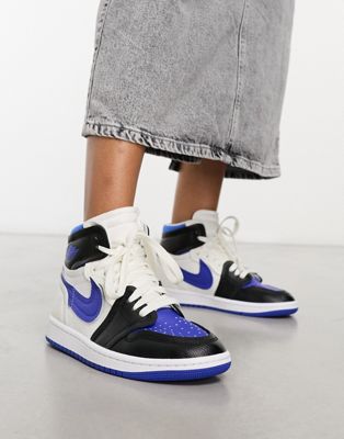 Air  1 Method of Make trainers in black and royal blue