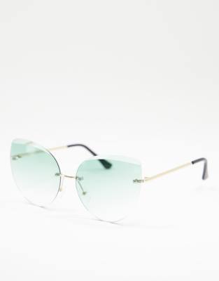 AJ Morgan frameless cat eye sunglasses - Click1Get2 On Sale