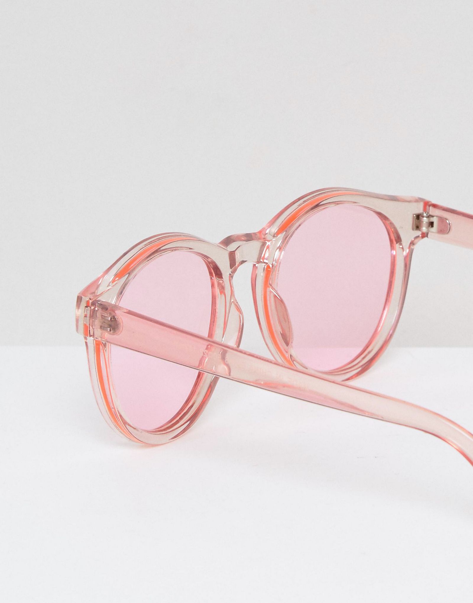 AJ Morgan Round Sunglasses with Tinted Pink Lens