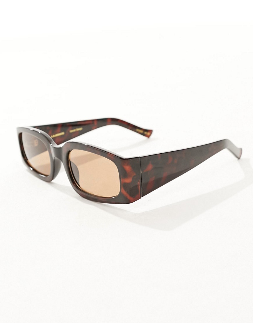 A. Kjaerbede alex rectangle sunglasses in demi tortoise-Brown