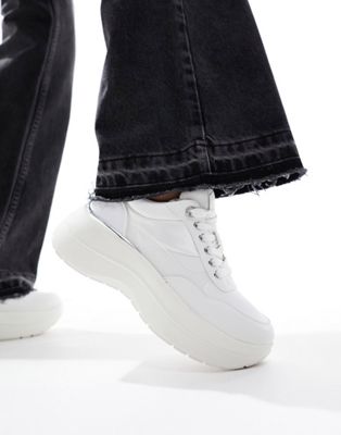 Etiene super chunky trainers in white and silver