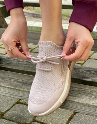 Evisa knitted trainer in pink