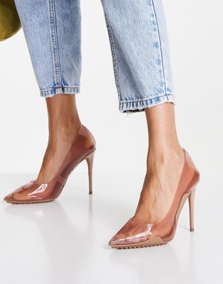 Sculptclear heeled shoes in clear