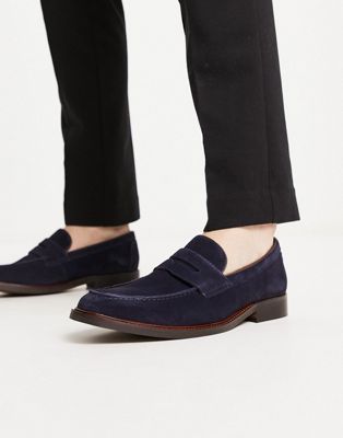 Tygo loafers in navy suede