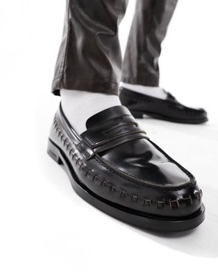 Sammy leather loafers in black