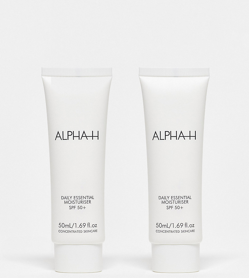 Alpha-H ASOS Exclusive Daily Essential Moisturiser SPF50+ 50ml Duo (Save 21%)-No colour