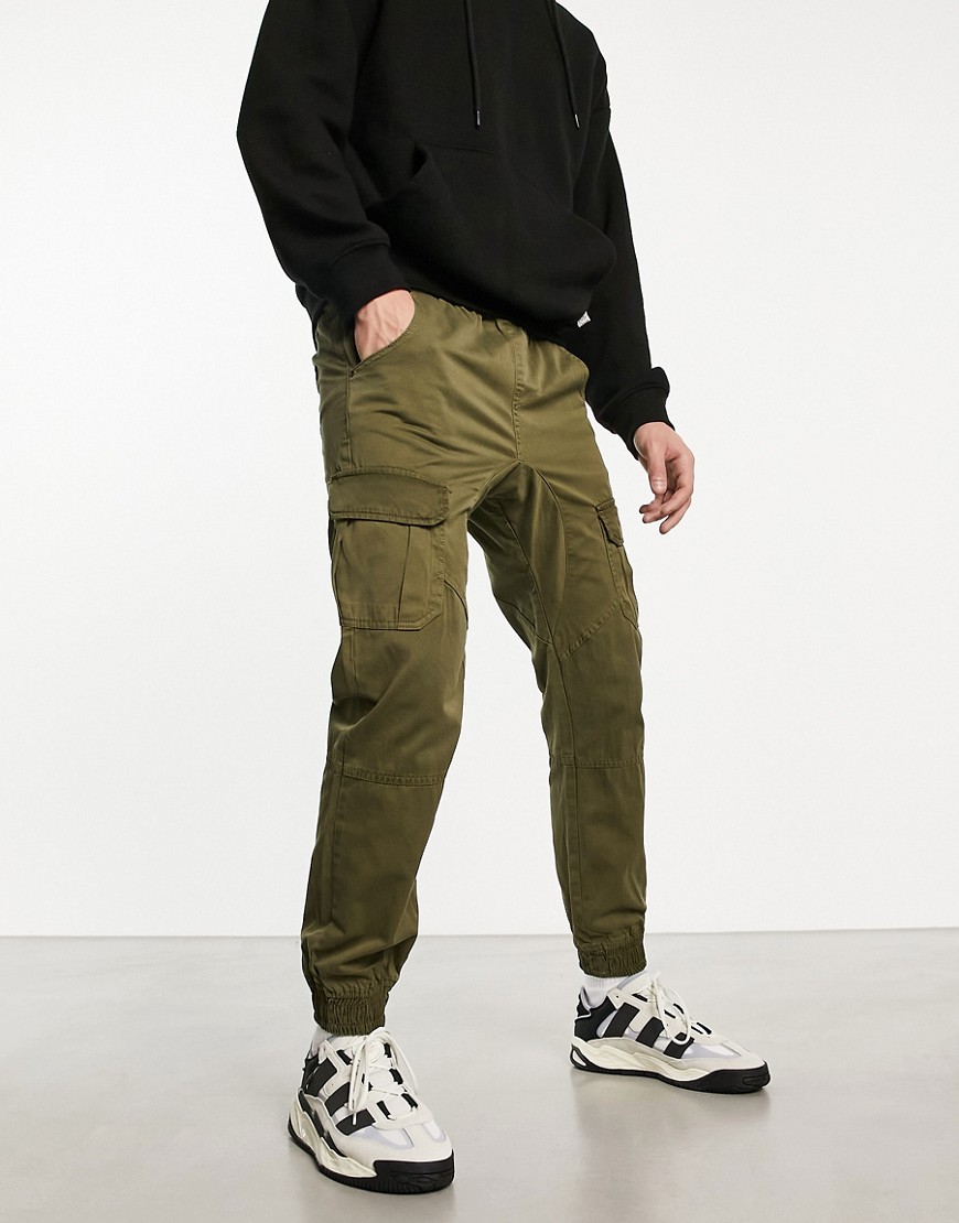 Another Influence cargo trousers in khaki-Green