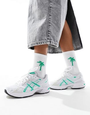 Gel-1130 trainers in white and malachite green