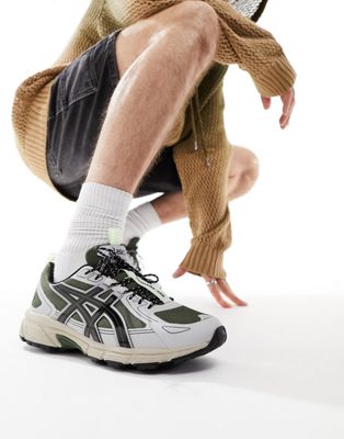 Asics Gel-Venture 6 NS trainers in silver and khaki