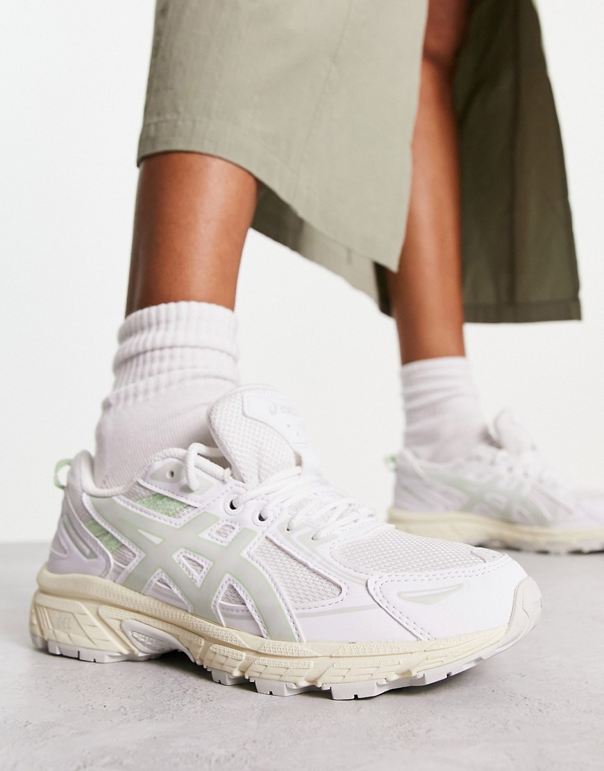 Asics Gel-Venture 6 trainers in white and mint